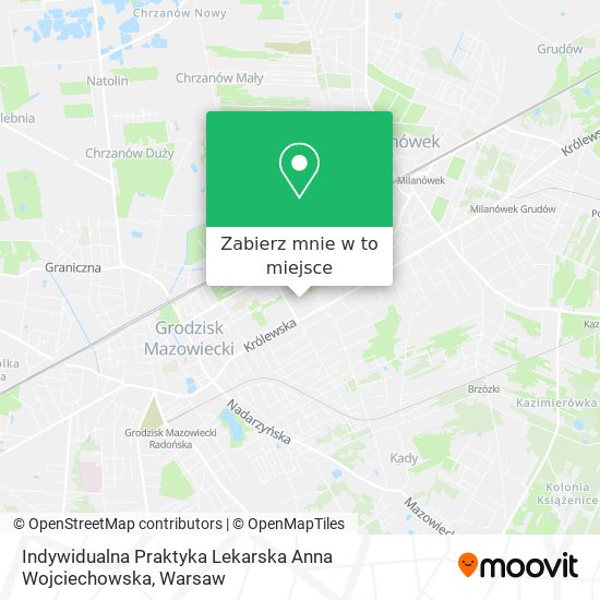Mapa Indywidualna Praktyka Lekarska Anna Wojciechowska