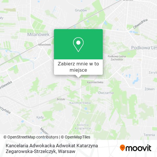 Mapa Kancelaria Adwokacka Adwokat Katarzyna Zegarowska-Strzelczyk