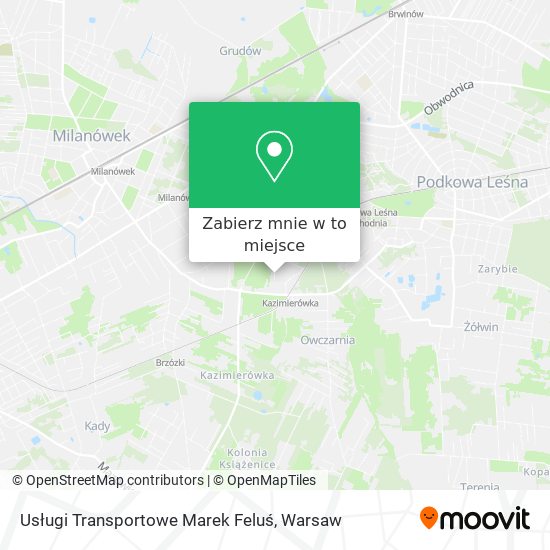 Mapa Usługi Transportowe Marek Feluś