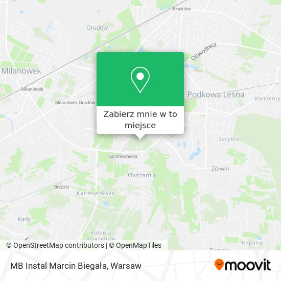 Mapa MB Instal Marcin Biegała