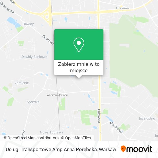 Mapa Usługi Transportowe Amp Anna Porębska