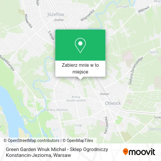 Mapa Green Garden Wnuk Michał - Sklep Ogrodniczy Konstancin-Jeziorna