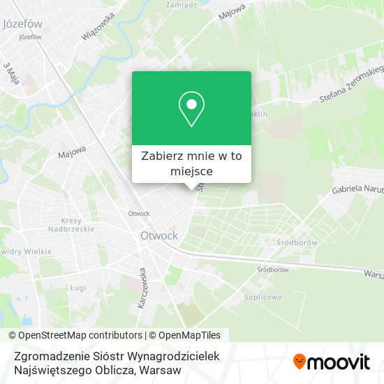 Mapa Zgromadzenie Sióstr Wynagrodzicielek Najświętszego Oblicza