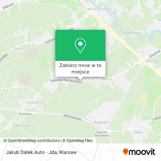 Mapa Jakub Dałek Auto - Jda