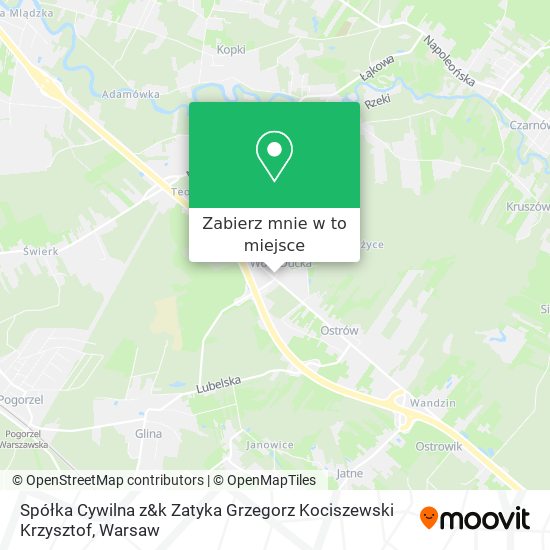 Mapa Spółka Cywilna z&k Zatyka Grzegorz Kociszewski Krzysztof