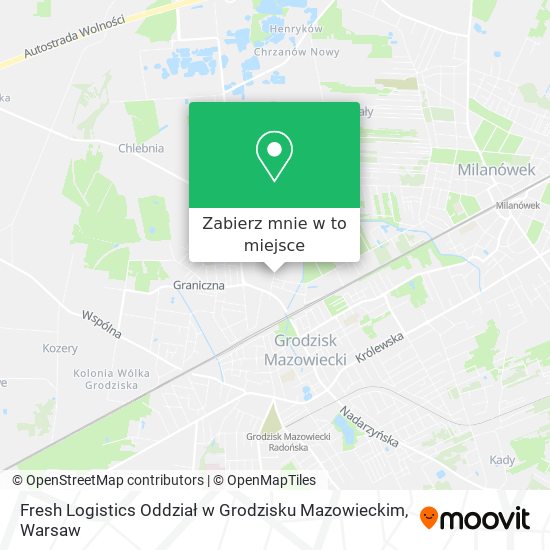 Mapa Fresh Logistics Oddział w Grodzisku Mazowieckim