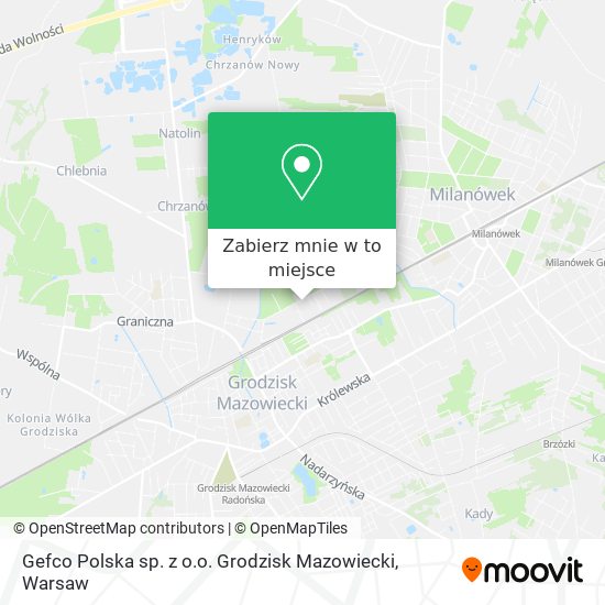 Mapa Gefco Polska sp. z o.o. Grodzisk Mazowiecki