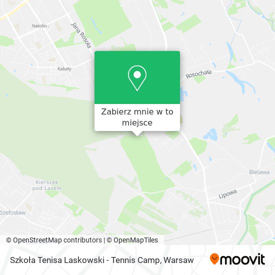 Mapa Szkoła Tenisa Laskowski - Tennis Camp