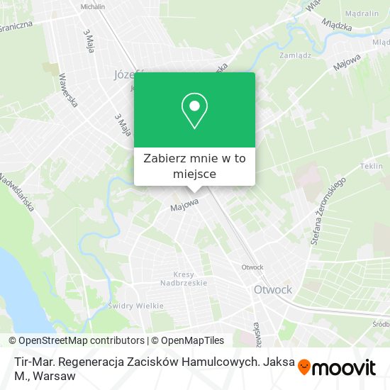 Mapa Tir-Mar. Regeneracja Zacisków Hamulcowych. Jaksa M.