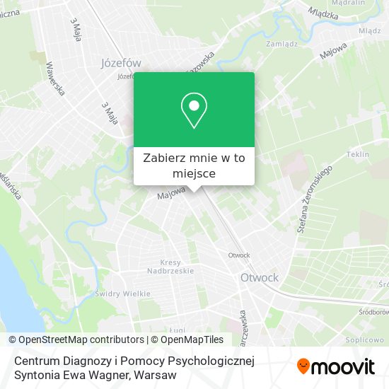 Mapa Centrum Diagnozy i Pomocy Psychologicznej Syntonia Ewa Wagner