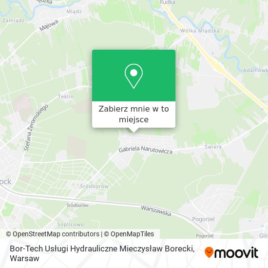 Mapa Bor-Tech Usługi Hydrauliczne Mieczysław Borecki