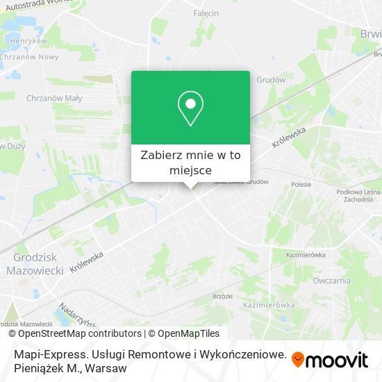 Mapa Mapi-Express. Usługi Remontowe i Wykończeniowe. Pieniążek M.
