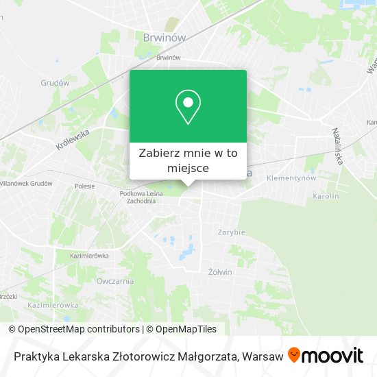 Mapa Praktyka Lekarska Złotorowicz Małgorzata