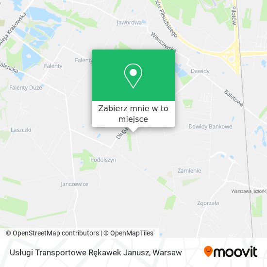 Mapa Usługi Transportowe Rękawek Janusz