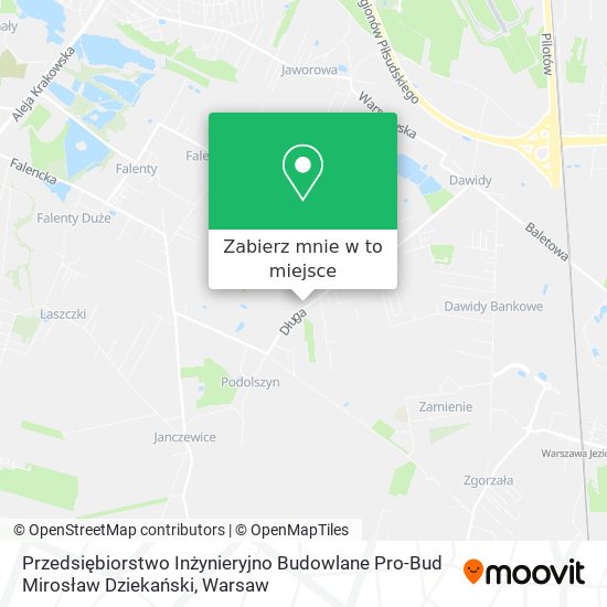 Mapa Przedsiębiorstwo Inżynieryjno Budowlane Pro-Bud Mirosław Dziekański