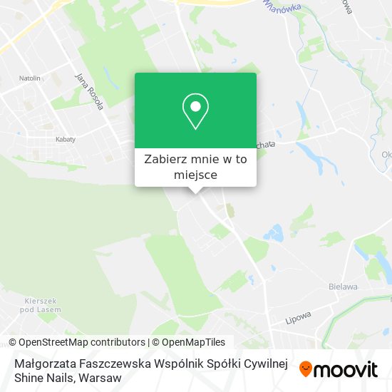 Mapa Małgorzata Faszczewska Wspólnik Spółki Cywilnej Shine Nails