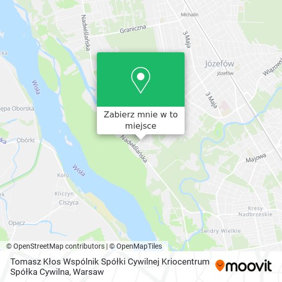 Mapa Tomasz Kłos Wspólnik Spółki Cywilnej Kriocentrum Spółka Cywilna