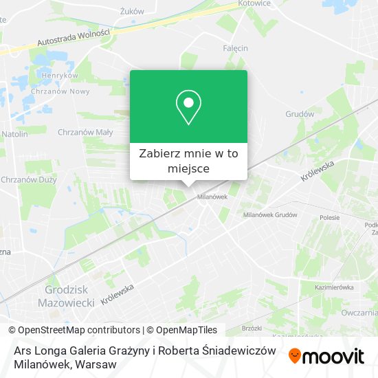 Mapa Ars Longa Galeria Grażyny i Roberta Śniadewiczów Milanówek