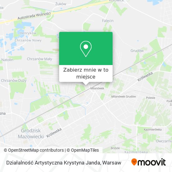 Mapa Działalność Artystyczna Krystyna Janda