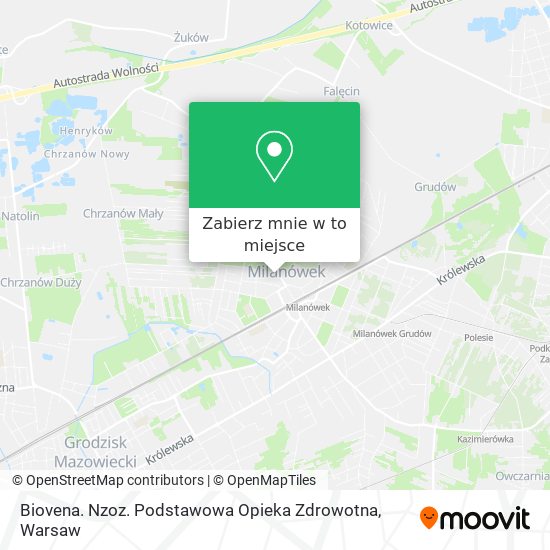 Mapa Biovena. Nzoz. Podstawowa Opieka Zdrowotna