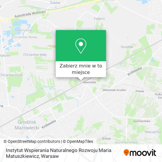 Mapa Instytut Wspierania Naturalnego Rozwoju Maria Matuszkiewicz