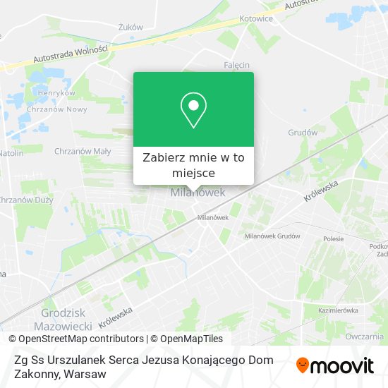 Mapa Zg Ss Urszulanek Serca Jezusa Konającego Dom Zakonny