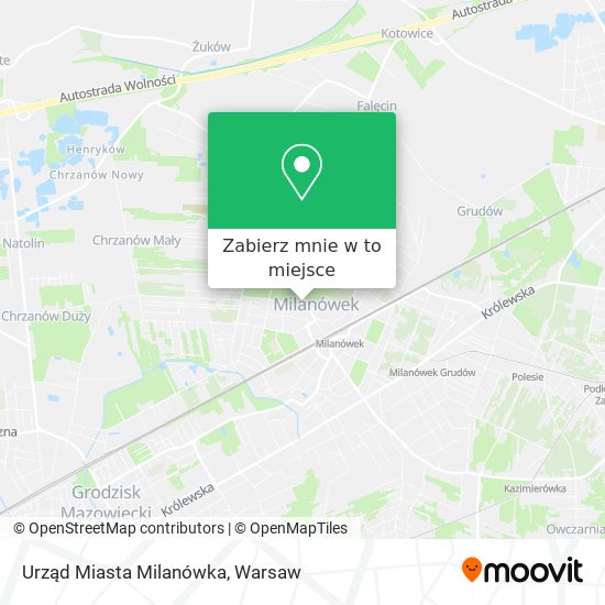 Mapa Urząd Miasta Milanówka