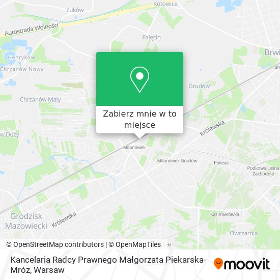 Mapa Kancelaria Radcy Prawnego Małgorzata Piekarska-Mróz