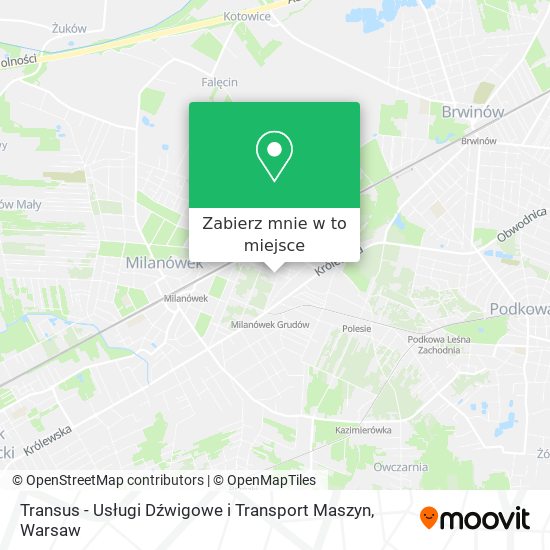 Mapa Transus - Usługi Dźwigowe i Transport Maszyn