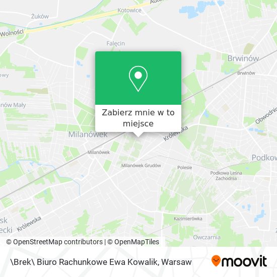 Mapa \Brek\ Biuro Rachunkowe Ewa Kowalik