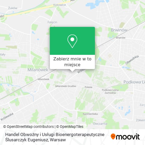 Mapa Handel Obwoźny i Usługi Bioenergoterapeutyczne Ślusarczyk Eugeniusz