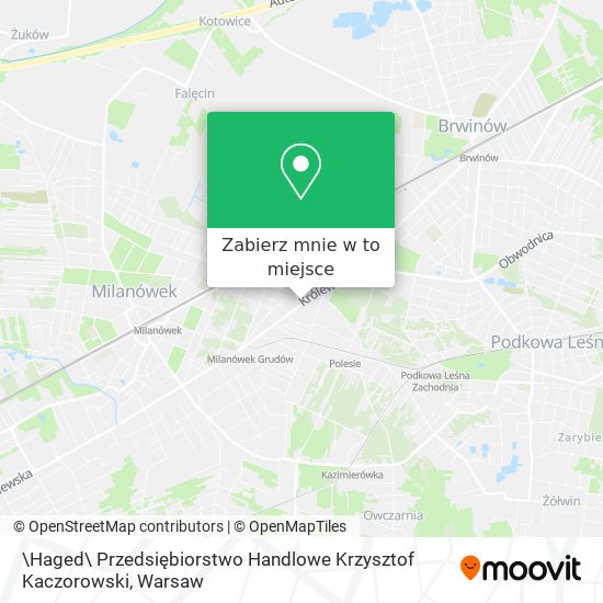 Mapa \Haged\ Przedsiębiorstwo Handlowe Krzysztof Kaczorowski