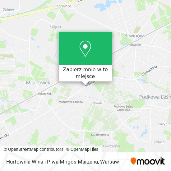 Mapa Hurtownia Wina i Piwa Mirgos Marzena