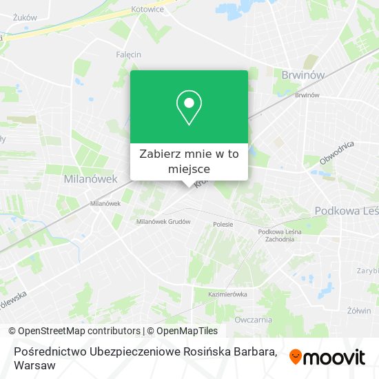 Mapa Pośrednictwo Ubezpieczeniowe Rosińska Barbara