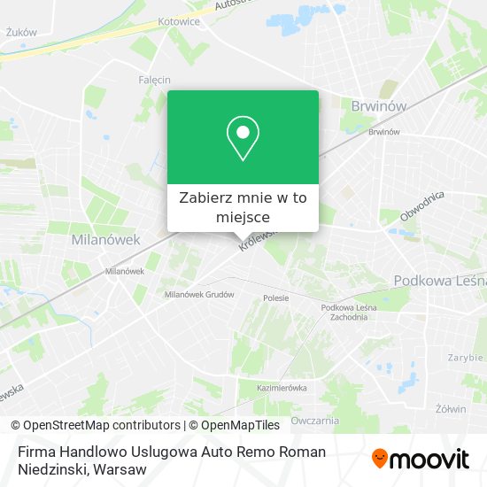 Mapa Firma Handlowo Uslugowa Auto Remo Roman Niedzinski