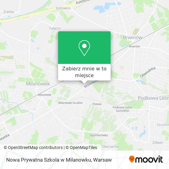 Mapa Nowa Prywatna Szkola w Milanowku