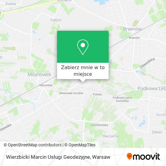 Mapa Wierzbicki Marcin Usługi Geodezyjne