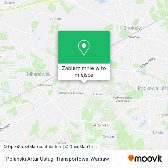 Mapa Polański Artur Usługi Transportowe