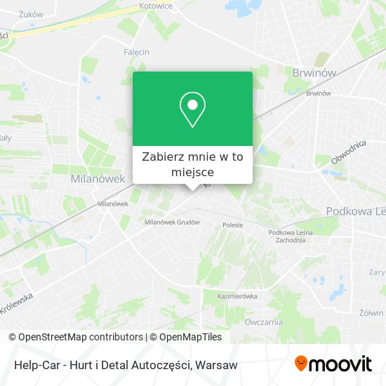 Mapa Help-Car - Hurt i Detal Autoczęści