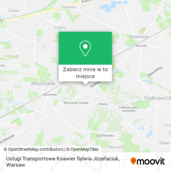 Mapa Usługi Transportowe Ksawier Sylwia Józefaciuk