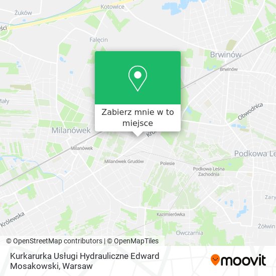 Mapa Kurkarurka Usługi Hydrauliczne Edward Mosakowski