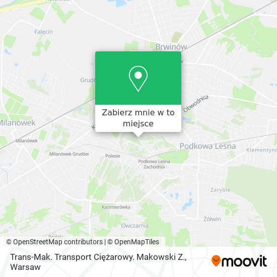 Mapa Trans-Mak. Transport Ciężarowy. Makowski Z.