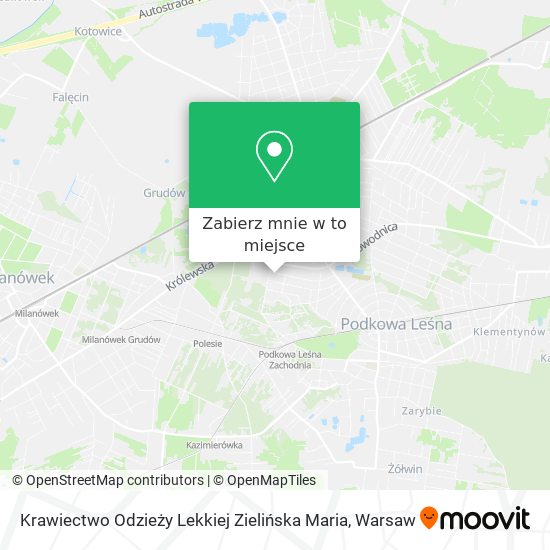 Mapa Krawiectwo Odzieży Lekkiej Zielińska Maria