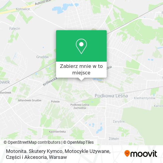 Mapa Motonita. Skutery Kymco, Motocykle Używane, Części i Akcesoria