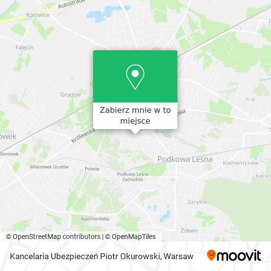 Mapa Kancelaria Ubezpieczeń Piotr Okurowski