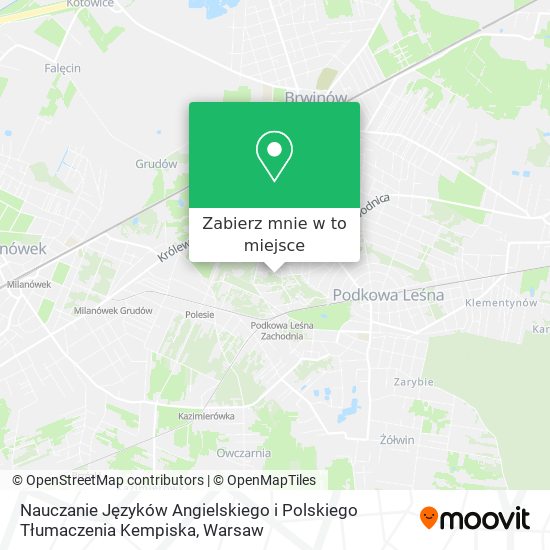 Mapa Nauczanie Języków Angielskiego i Polskiego Tłumaczenia Kempiska