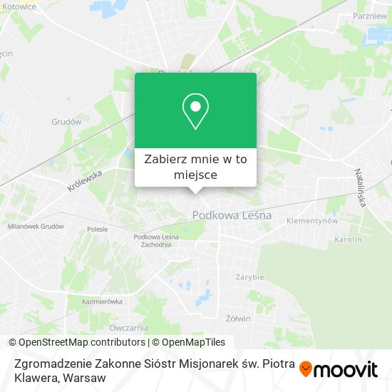 Mapa Zgromadzenie Zakonne Sióstr Misjonarek św. Piotra Klawera