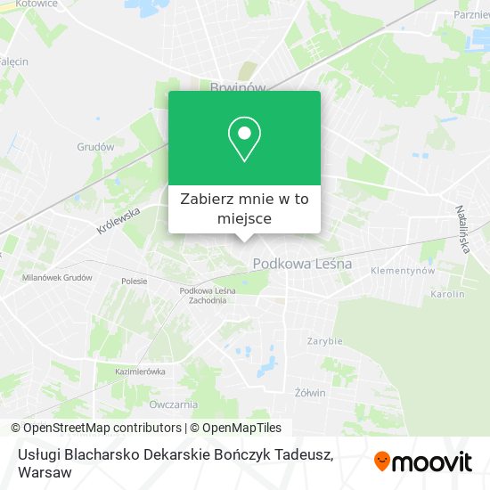 Mapa Usługi Blacharsko Dekarskie Bończyk Tadeusz