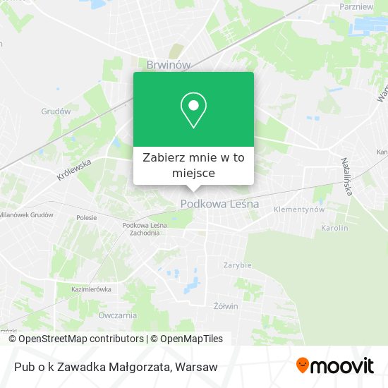 Mapa Pub o k Zawadka Małgorzata