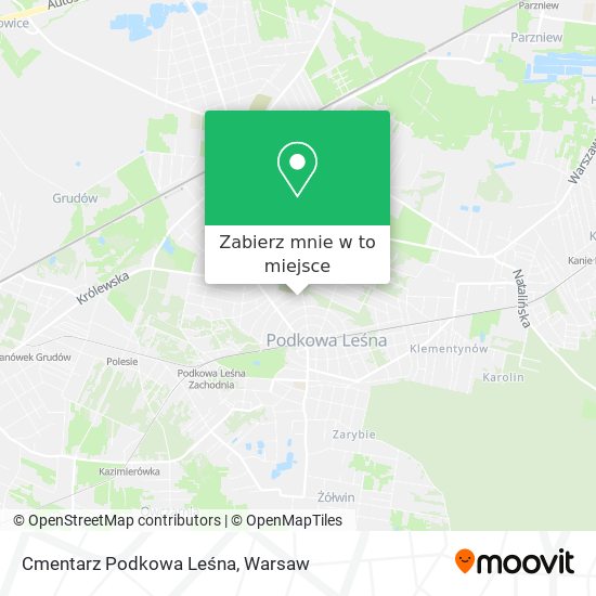 Mapa Cmentarz Podkowa Leśna